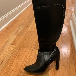 Black Cole Haan x Nike air studded, heeled boots